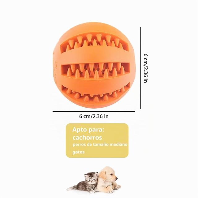 Foto 4 de 6 de WUBAYI Juguete de bola para perro juguetes interactivos no tóxicos para perros juguete de golosinas…