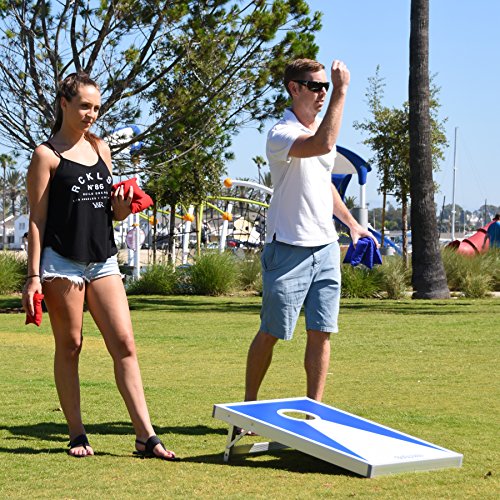 GoSports Tailgate Size 3 ft x 2 ft Cornhole Set - Portable Set Includes 8 Bean Bags & Game Rules