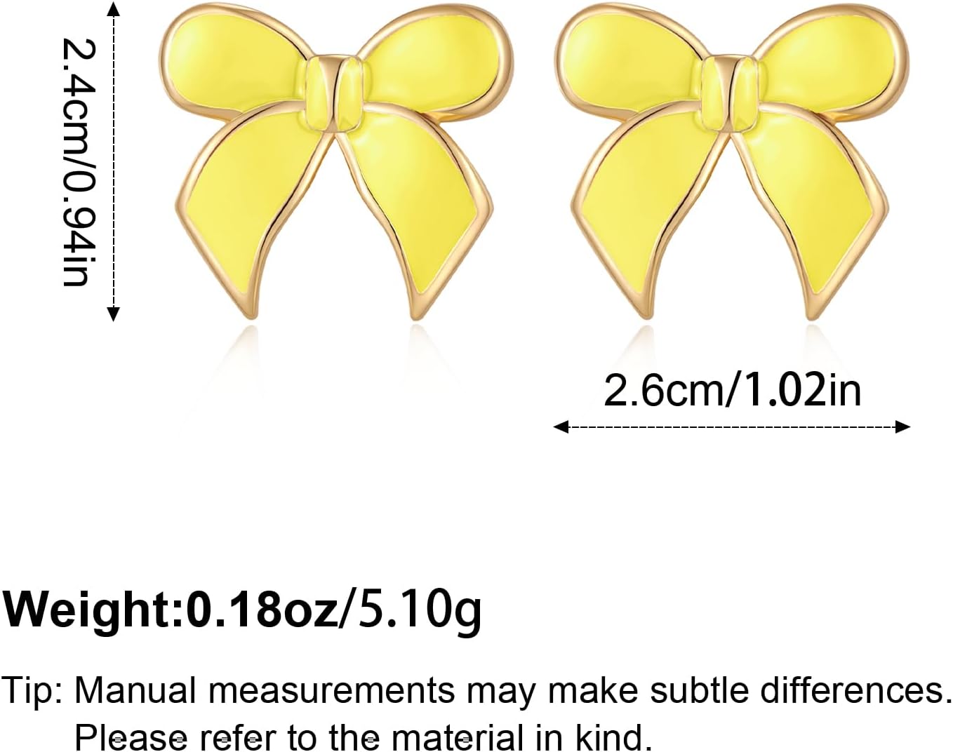 Cute Bow Stud Earrings for Women Colorful Romantic Ribbon Earrings Chunky Preppy Bowknot Earrings Y2K Candy Cane Bow Earring - Image 6