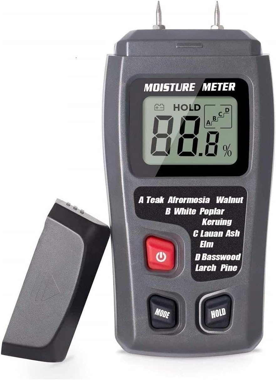 General Tools MMD7NP Moisture Meter, Pinless, Digital LCD with Tricolor