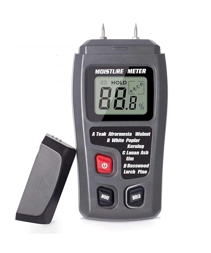 Thermomate Wood Moisture Meter Two Pins Wood Moisture Detector Paper Humidity Tester for Wood