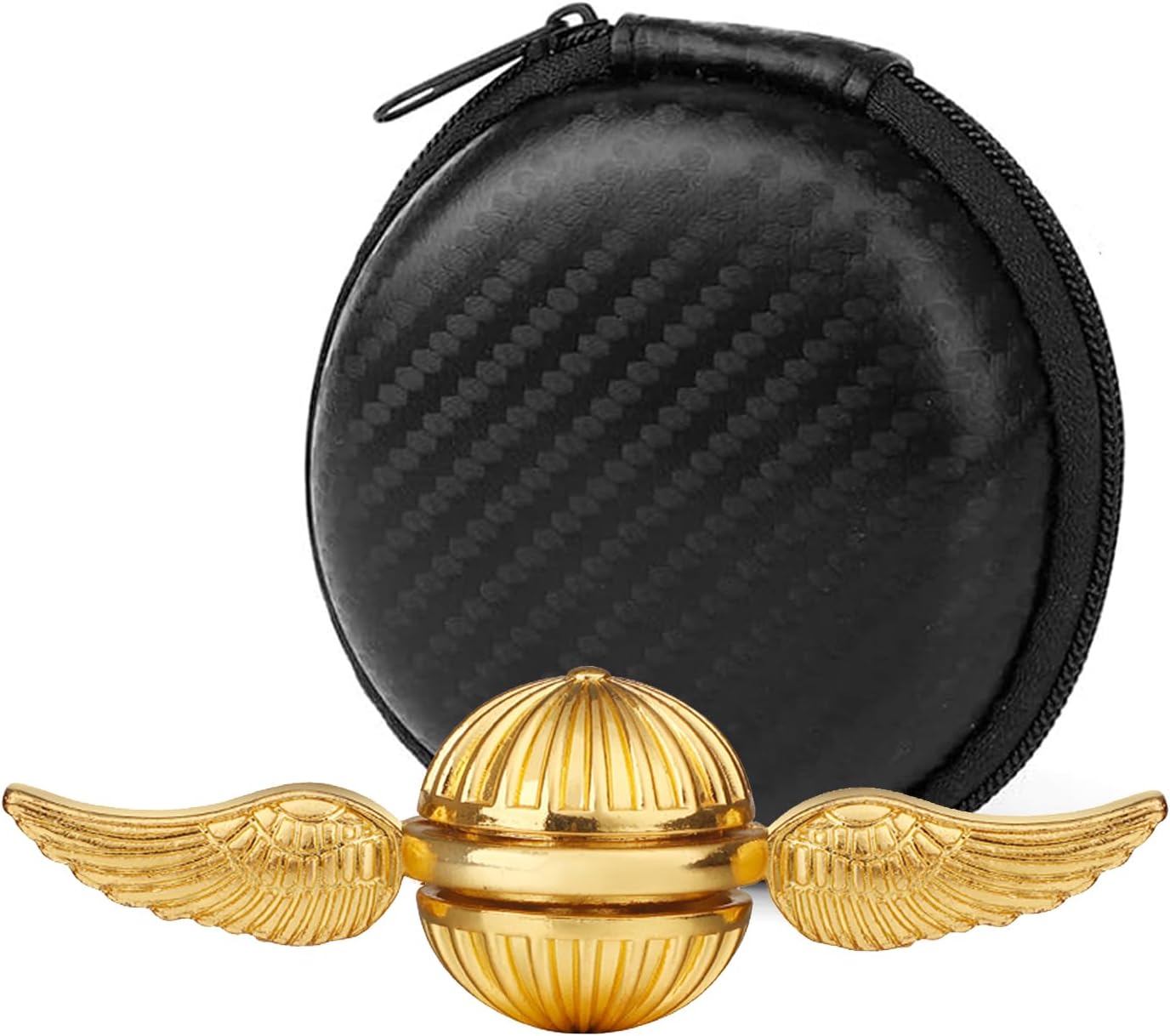 Gold Fidget Spinner Magic Power Orb ADHD Anxiety Toys Stress Relief Reducer Spin Autism Fidgets EDC Hand Bearing Tri Spinner Finger Spinners Toy Focus Fidgeting Restless Novelty Gift for Adults Kids