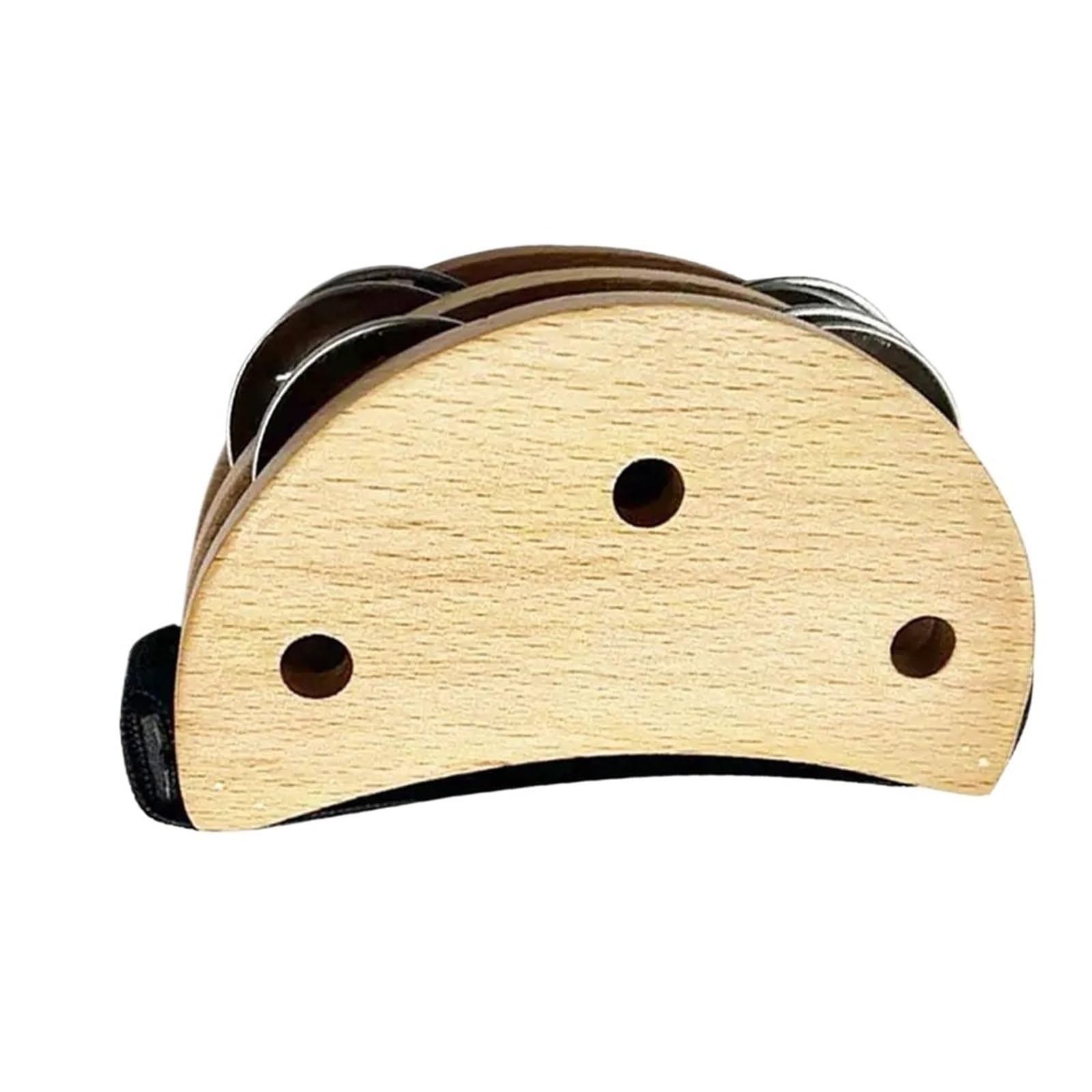 Double rangée tambour de cloche, Instrument de Percussion tambourin à pied avec sangle élastique 1/2 pièces(2pcs)