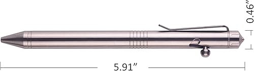 Miniatura 5 de SMOOTHERPRO Bolt Action Pen - Bolígrafo de acero inoxidable decente compatible con Pilot G2, clip de acero inoxidable duradero para diseño de