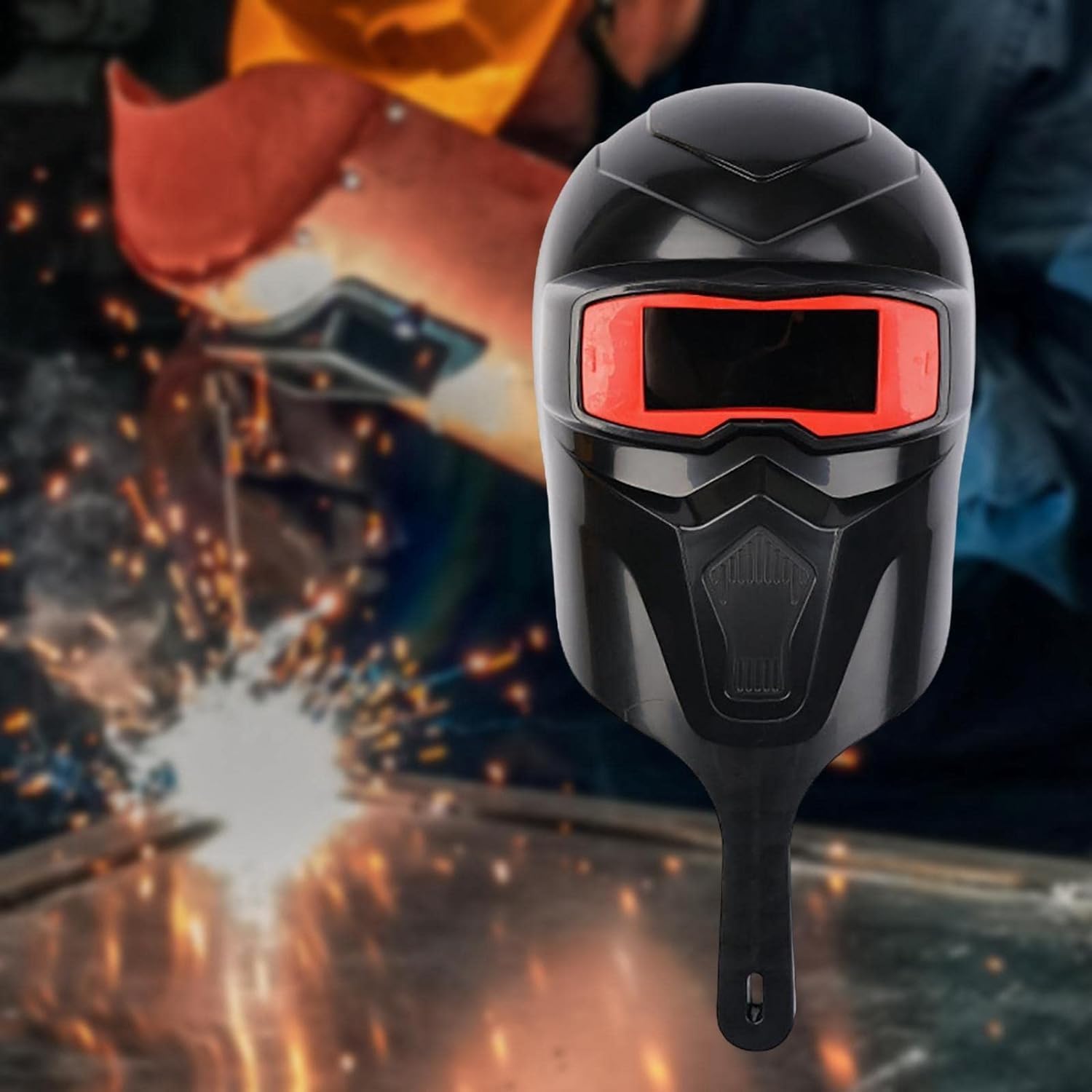 Generic Hand Held Welding Shield Safety Face Shields for TIG MIG ARC Polishing (Black)