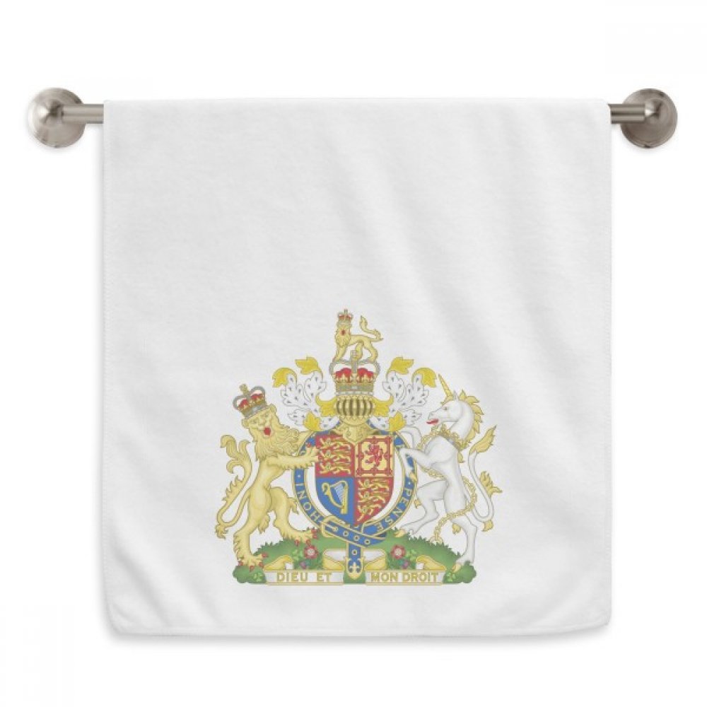 Serviette débarbouillette blanche 13x29 pouces lion licorne britannique