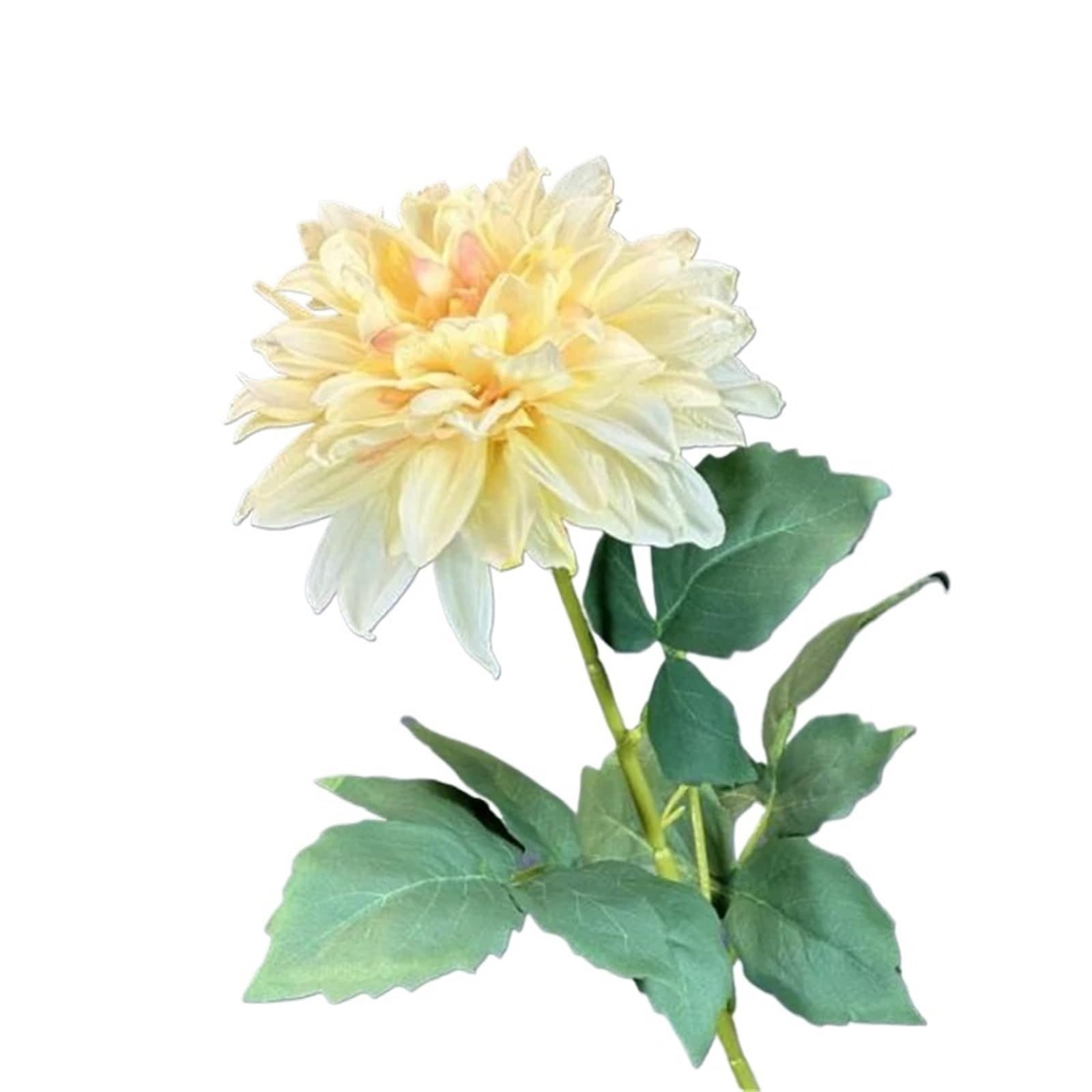 LuoAXINN Artificial Flower Branches 5 Pcs Artificial Single Stem Dahlia Chrysanthemum Simulation Autumn Peony Wedding Floral Accessories Decoration Material(Color3)