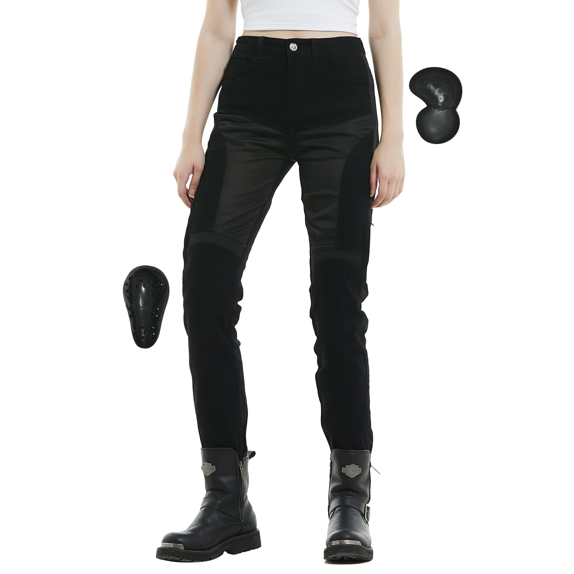 新品 春夏 メッシュ ライディングレザーパンツ ストレート Amazon | 春夏パンチングメッシュ 本革 レザーパンツ BOOTS OUT