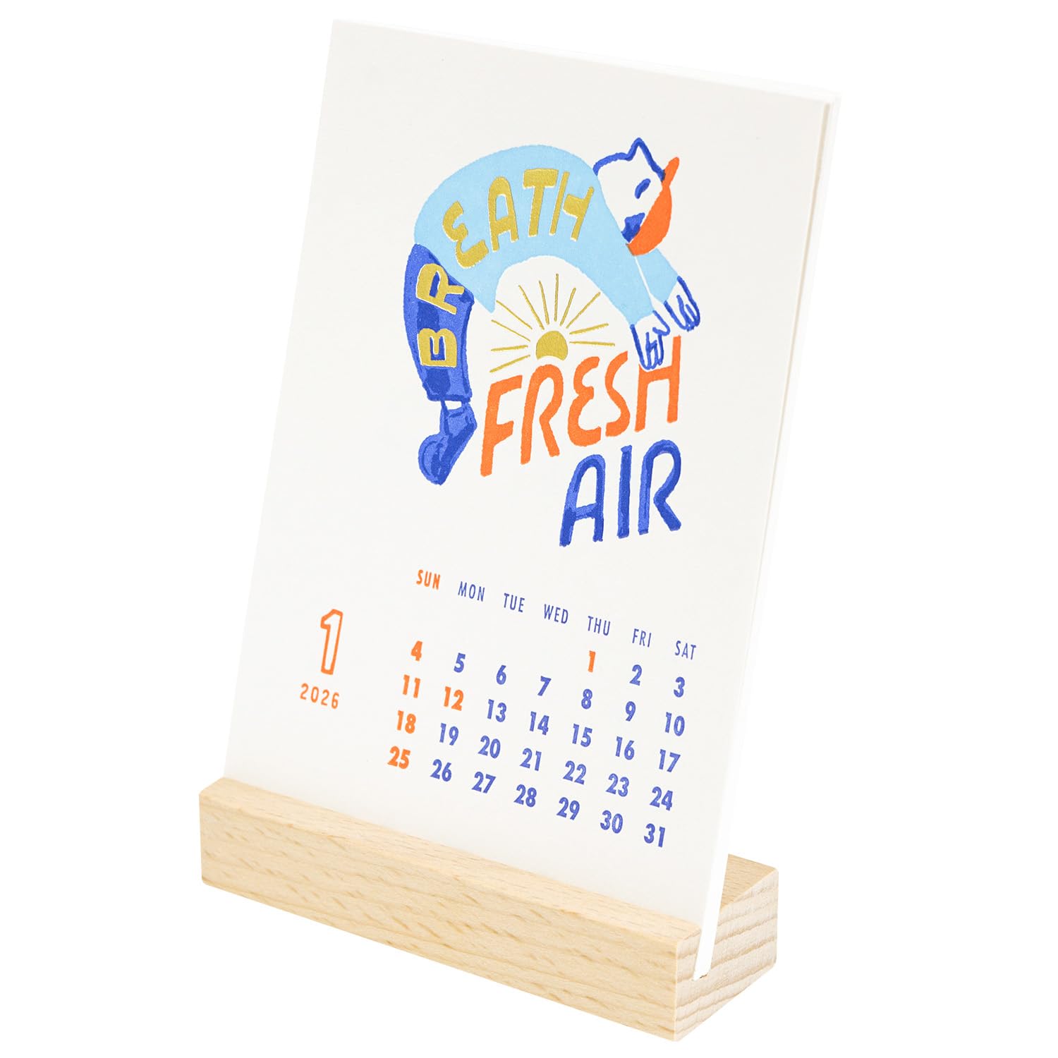 GreetingLife 2026 Calendar Chalk Boy Letterpress C-1696-CB