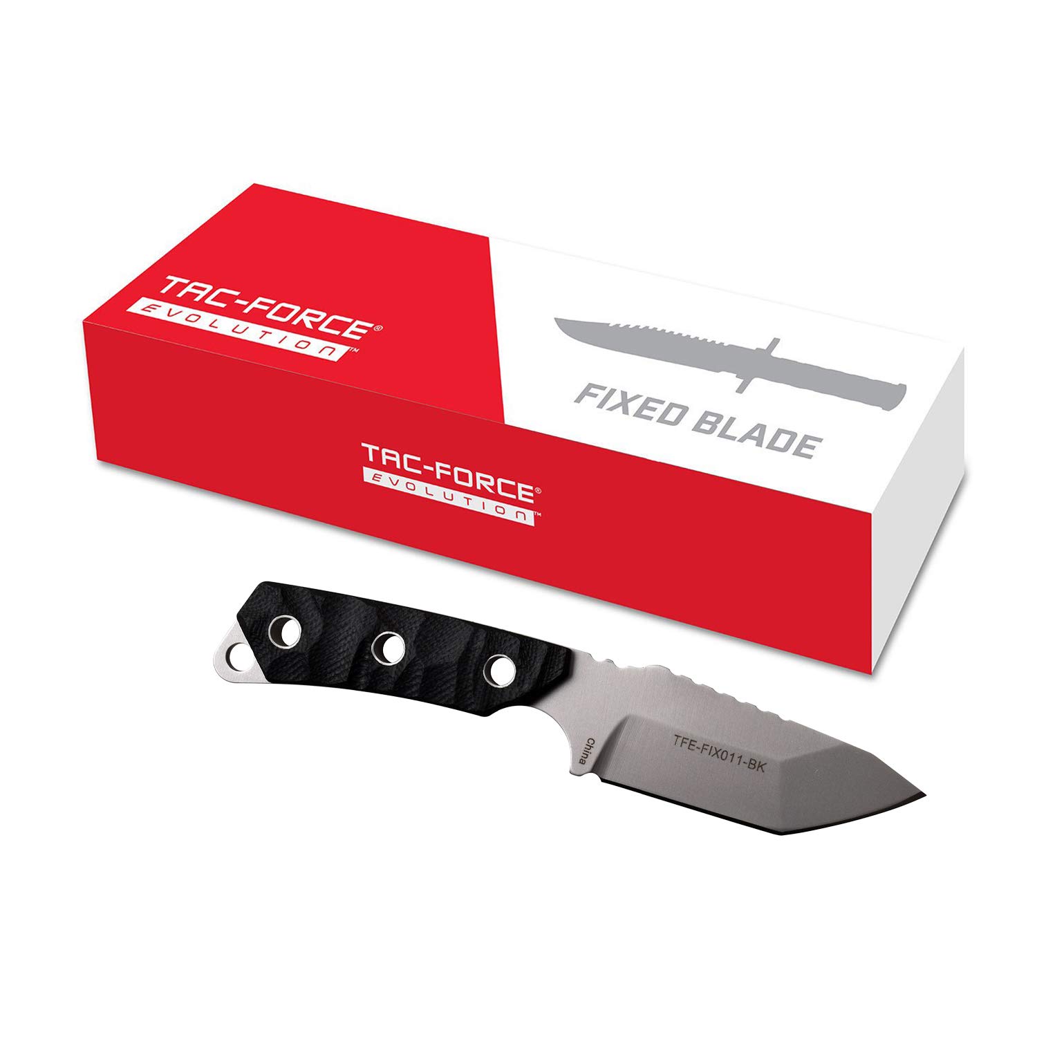 Tac-Force Evolution Path TFE-FIX011-BK nóż outdoorowy, czarny, długość ostrza: 7,1 cm