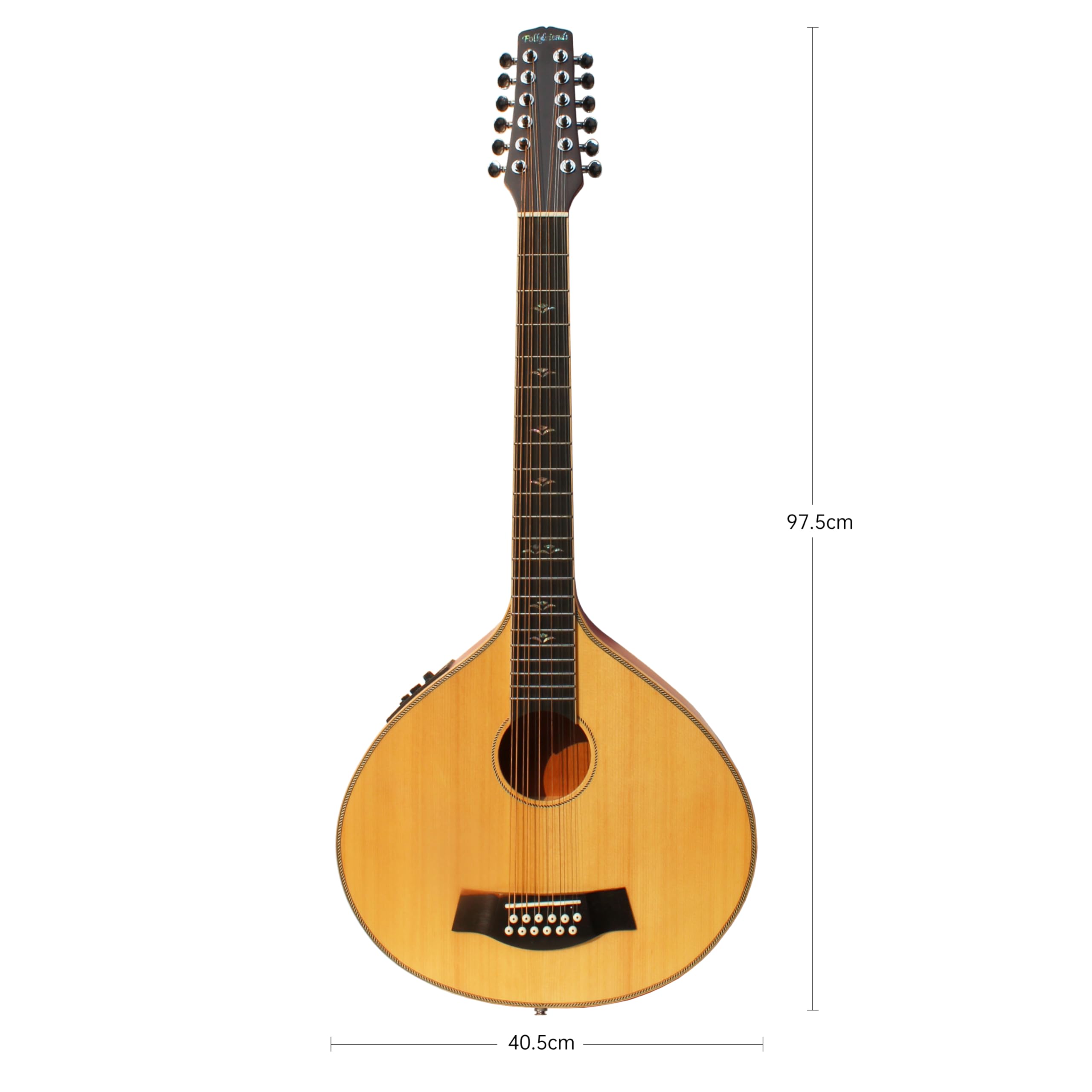 Batking Bouzouki 12 Saiten Bouzouki Gitarre mit EQ (12 Saiten)