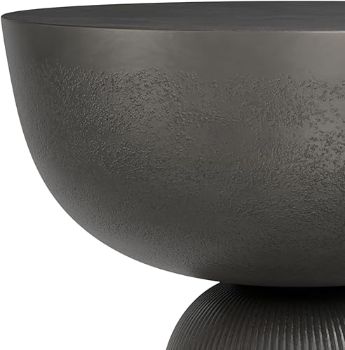 Miniatura 37 de SIMPLIHOME Garvy - Mesa auxiliar industrial de metal de 20 pulgadas de ancho en oro antiguo, totalmente montada para la sala de estar y el