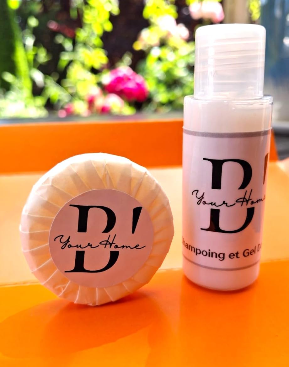 Set Personalisé avec votre logo, 50 Savons + 50 Shampoings/gel douche (TOTAL 100 ARTICLES)
