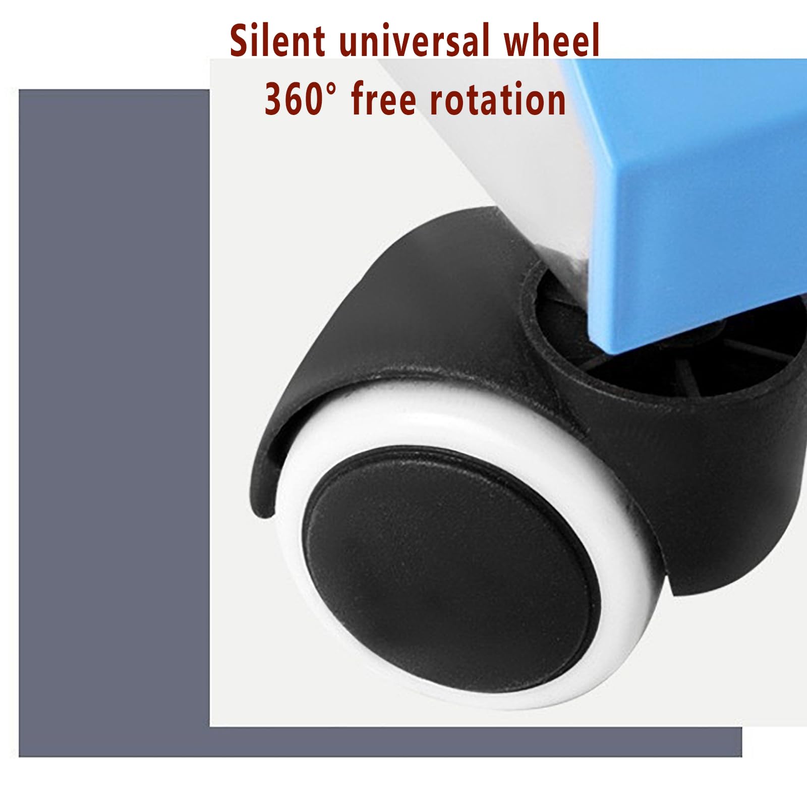 Carrello da Laboratorio Medico, Carrello Mobile a Palo Singolo con Base Zavorrata a H E Ruote Universali Silenziose a 360°, Altezza Regolabile 78-128 Cm, capacità di Carico 15-25 kg