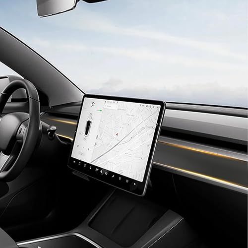 Miniatura 6 de Cubierta de salpicadero y panel de moldura de puerta delantera compatible con Tesla Modelo Y (2019-2023) Modelo 3 (2021-2023), cubierta de