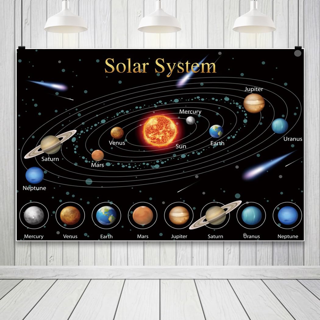 Renaiss 10x8ft Universe Space Theme Background Starry Sky Backdrop For Kids Astronaut Birthday Party Banner Portrait Photography Photo Studio Props