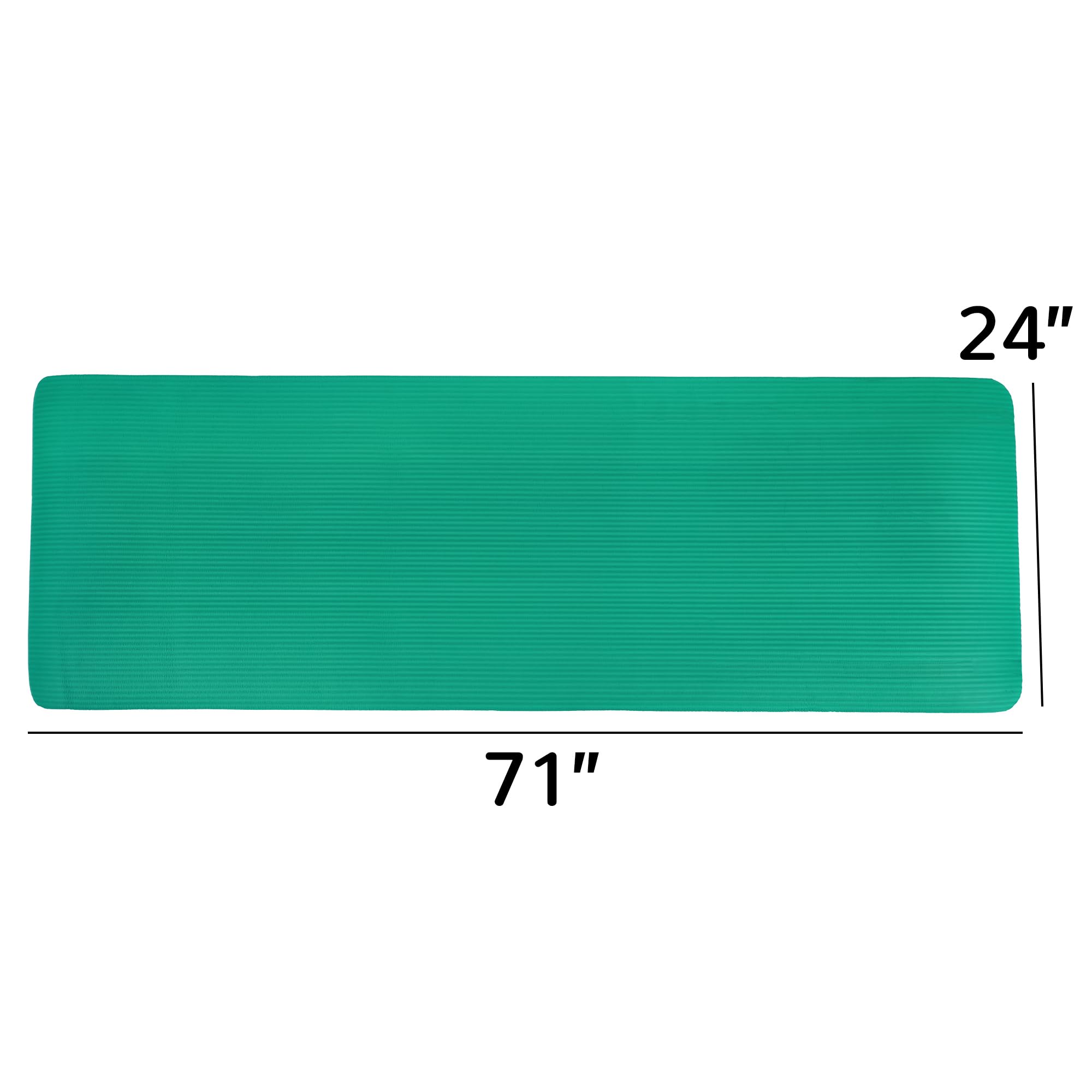 Tappetino Yoga Spesso 2,5 Cm – Alta Densità Antiscivolo Con Tracolla, Colore Diaspro Verde, Per Ogni Tipo Di Esercizio - 2