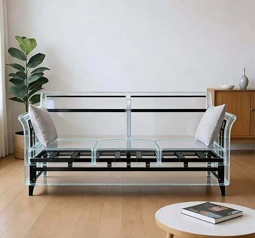 Miniatura 3 de Sofá moderno de mediados de siglo de 3 asientos, 65.35 pulgadas de ancho, sofá de asiento profundo para sala de estar, sofá de tela para 3 personas,