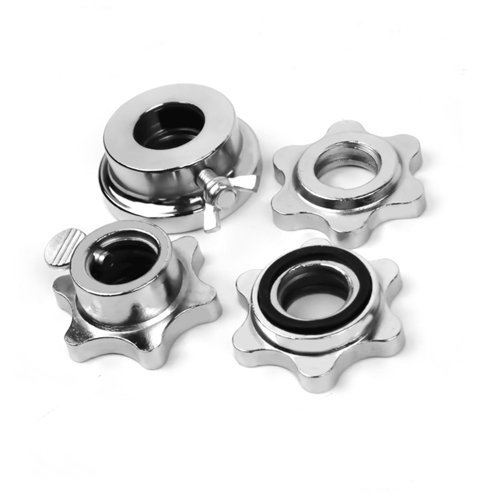 kowaku 4X Dumbbell Bar Nut Strength Training Equipment Barbell Spinlock Collar Weight Bar Screw Clamp for Workout Indoor Outdoor Sports