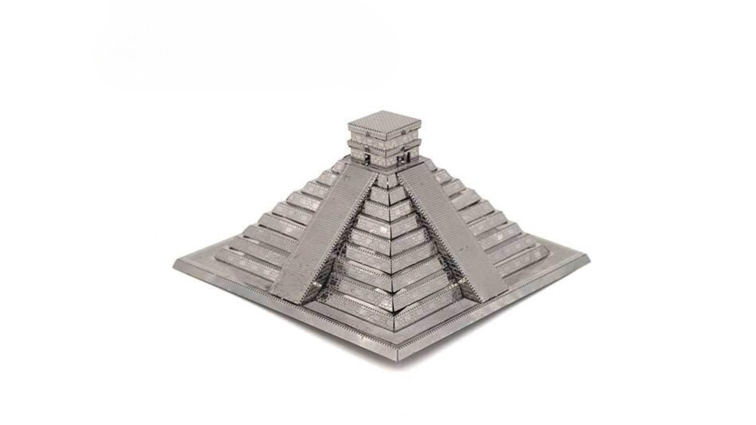 Metal Zone Piramide Maya Puzzle 3D de Metal. Maqueta Piramide Maya. Rompecabezas de Metal 3D de Arquitectura. Puzzle 3D de Metal para Adultos de 8 x 8 x 4cm