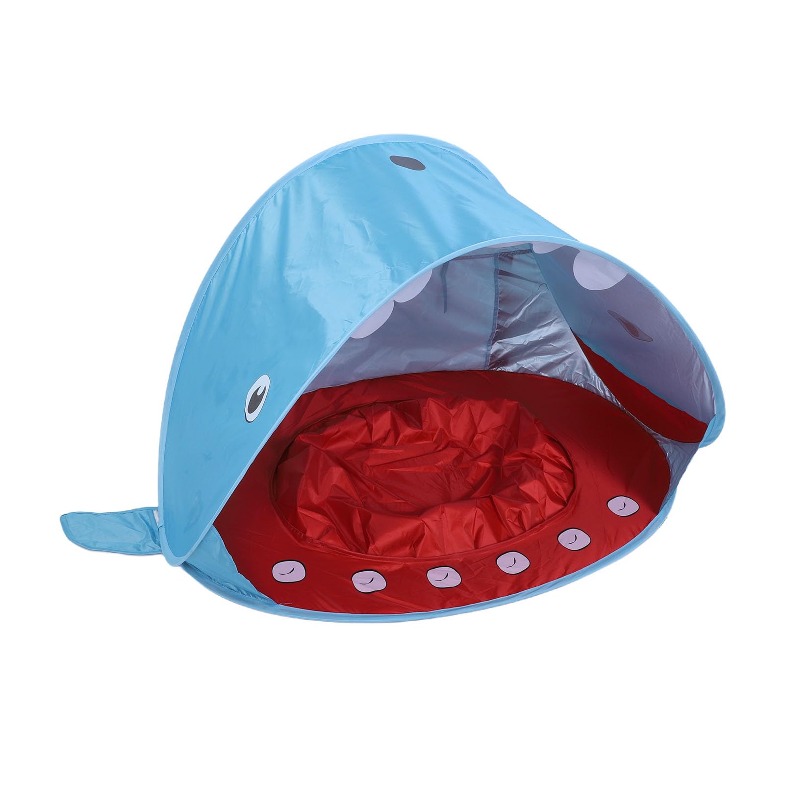 Hidyliu Tienda de Playa para Bebés, Protección Solar UPF50, Refugio Solar Escamotable en Forma de Ballena con Piscina, para Niños Pequeños