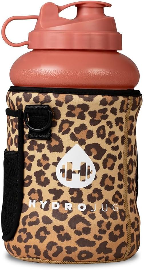 HydroJug Half Gallon (64oz) Water Bottle, Sleeve, and Straw