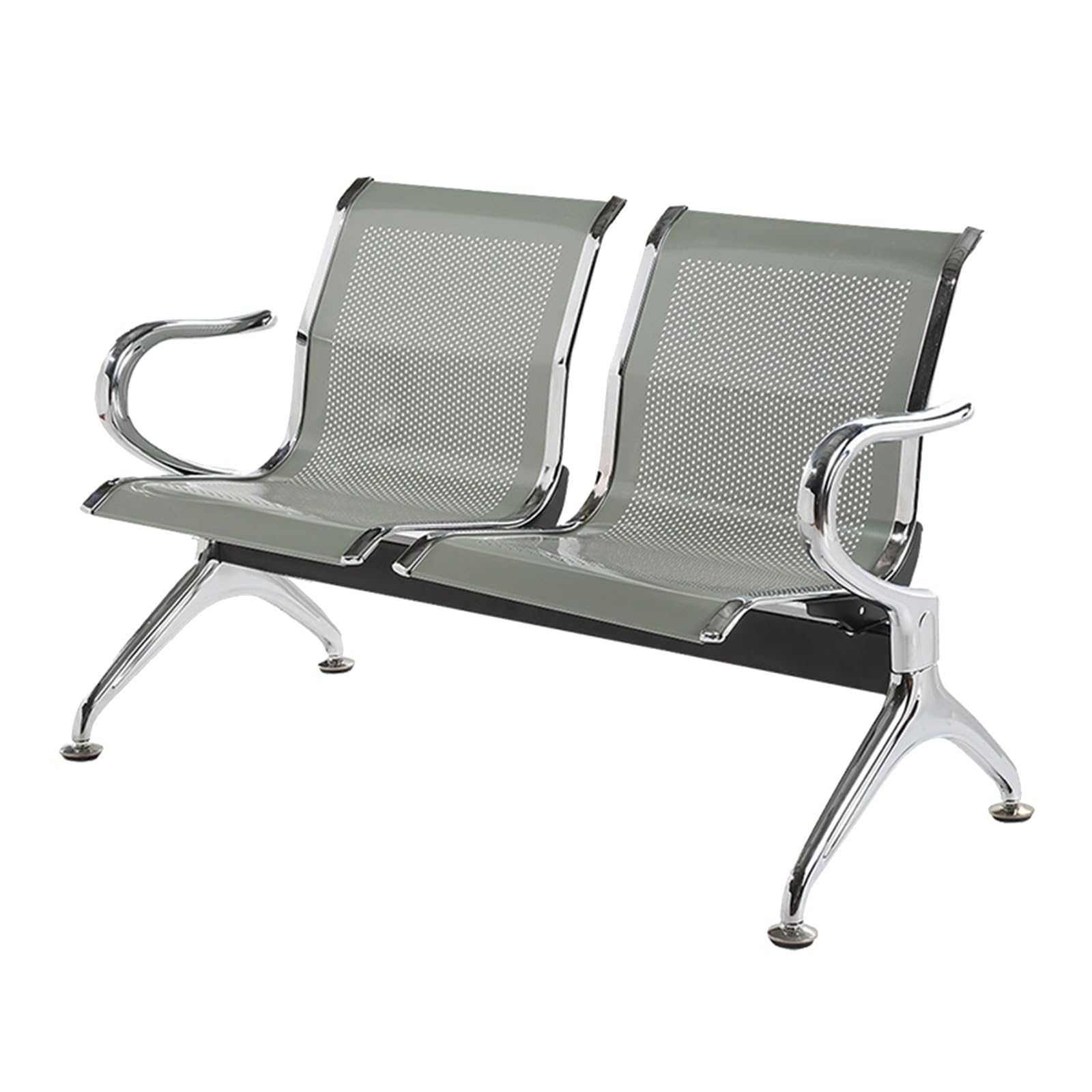 AYCDL Waiting Room Reception Chairs Office Guest Chairs with Arms Steel Reception Bench Seating for Airport Bank,2 Seat,size_name-2 Seat