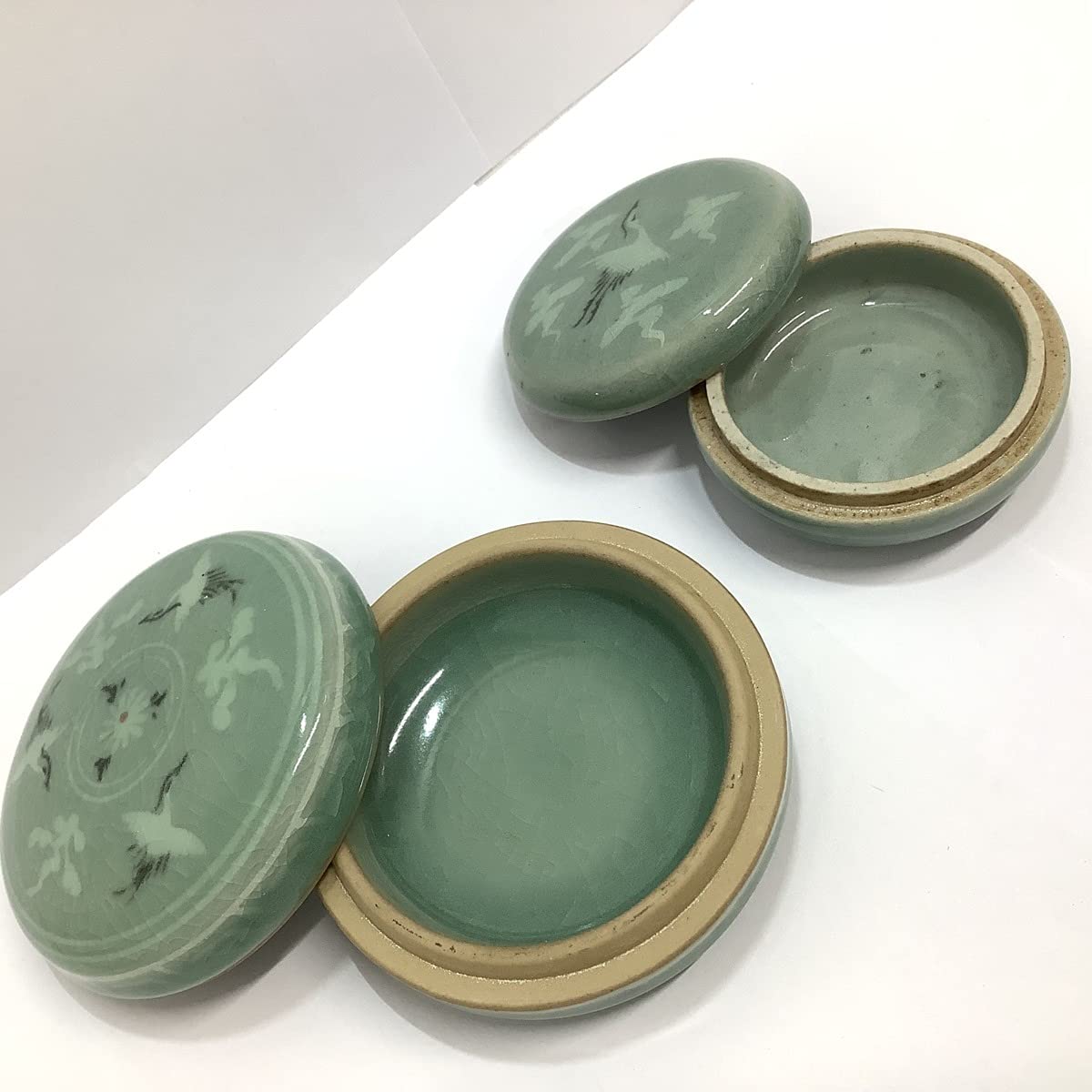 茶道具　楽山作　立雛他　干支　水鳥など　色絵香合　6点まとめて　N　8222 茶道具 楽山作 立雛他 干支 水鳥など 色絵香合 6点まとめて N