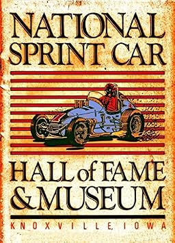 CrashDaddy Knoxville Sprint Car Hall Of Fame Racing Poster 1970s Vintage Type