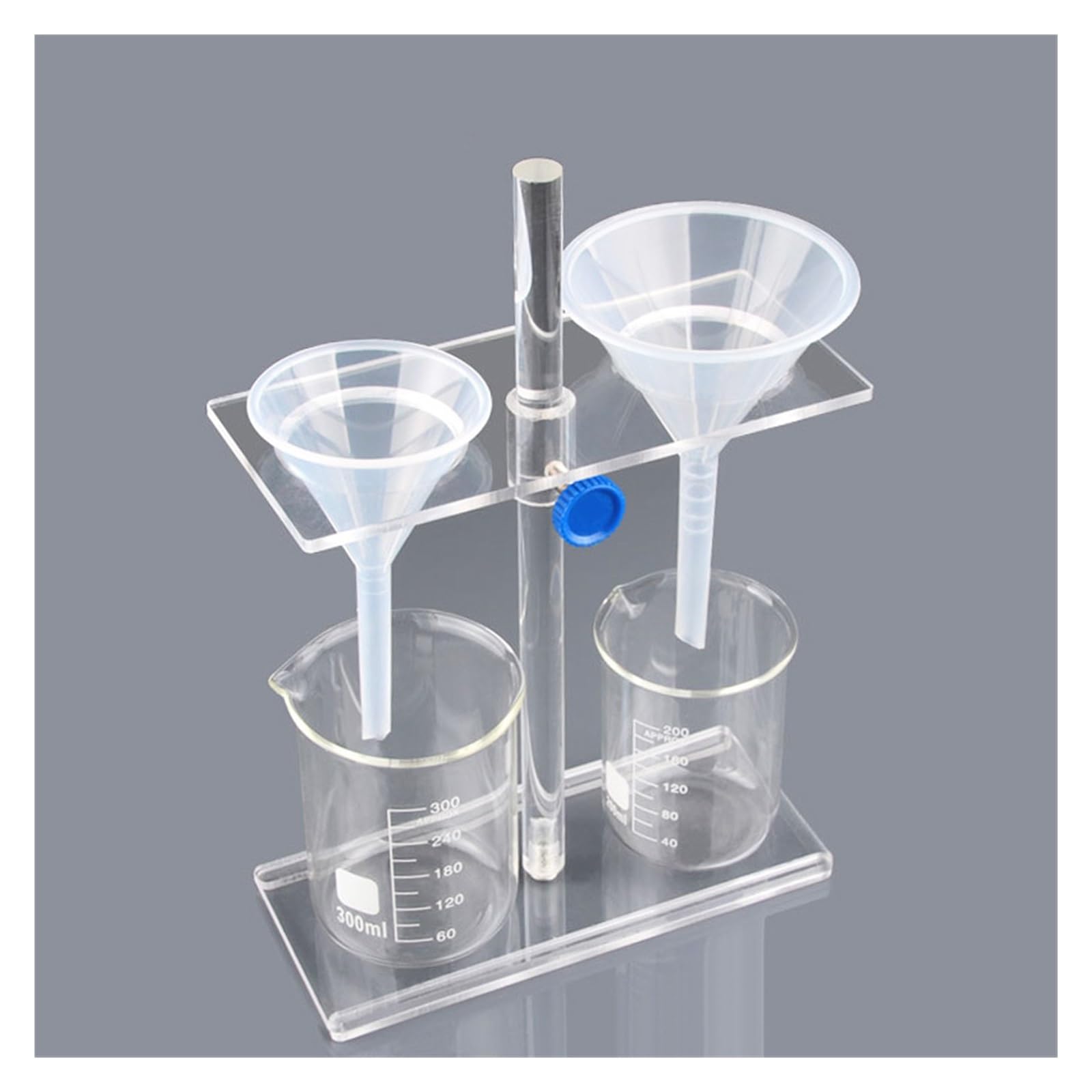 YYJzsw 1 Uds. Soporte De Embudo De Vidrio Orgánico PMMA Estante De Soporte Suministros De Laboratorio Con 2 Agujeros O 4 Agujeros Tamaño De Poro 35mm(2holes)