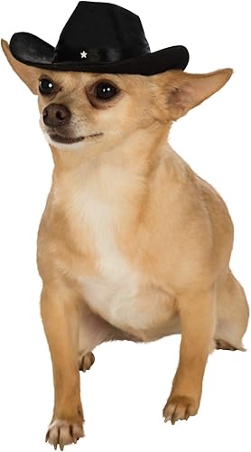 Disfraz de sombrero vaquero Rubies para mascotas, M / L, Negro