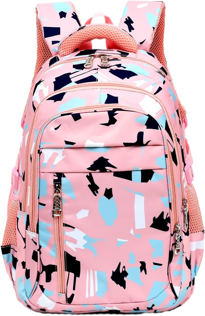 School Bag School Backpack College Backpack Travel Backpack Office Backpack Multipurpose Backpack Picnic Bag for Boys & Girls, Pink, L, Casual