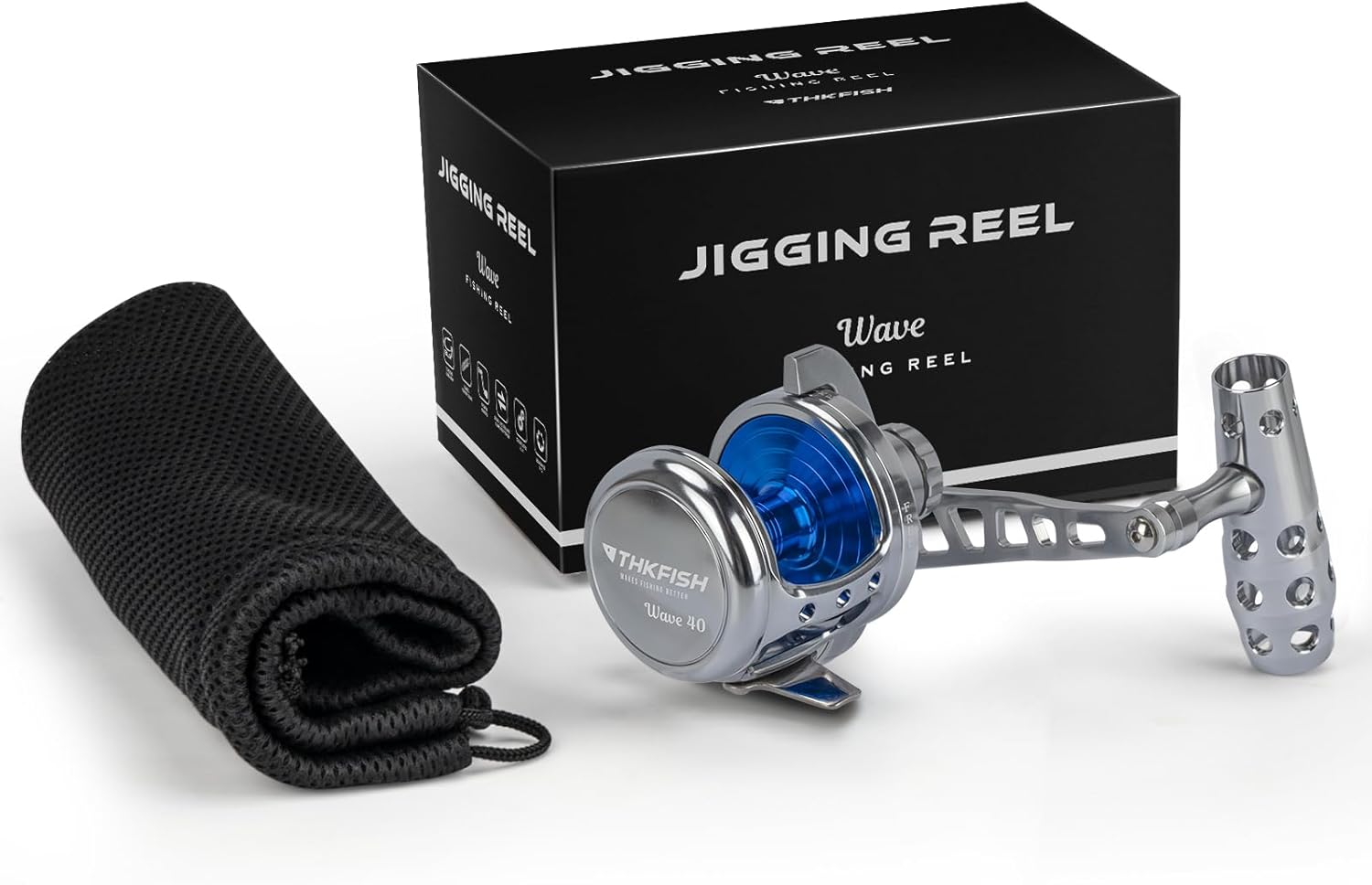 THKFISH Slow Pitch Jigging Reel, 55lbs Max Drag 6.3:1,9+2 Stainless BB Lever Drag Saltwater Heavy Duty Trolling Reel Slow Jigging Reel Saltwater Fishing