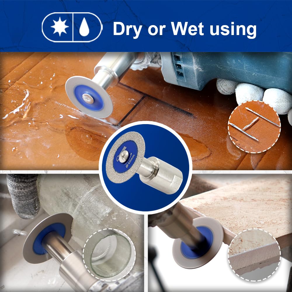 SHDIATOOL Mini Glasses Cutting Disc 30MM with M14 Flange and Screwdriver - Image 3