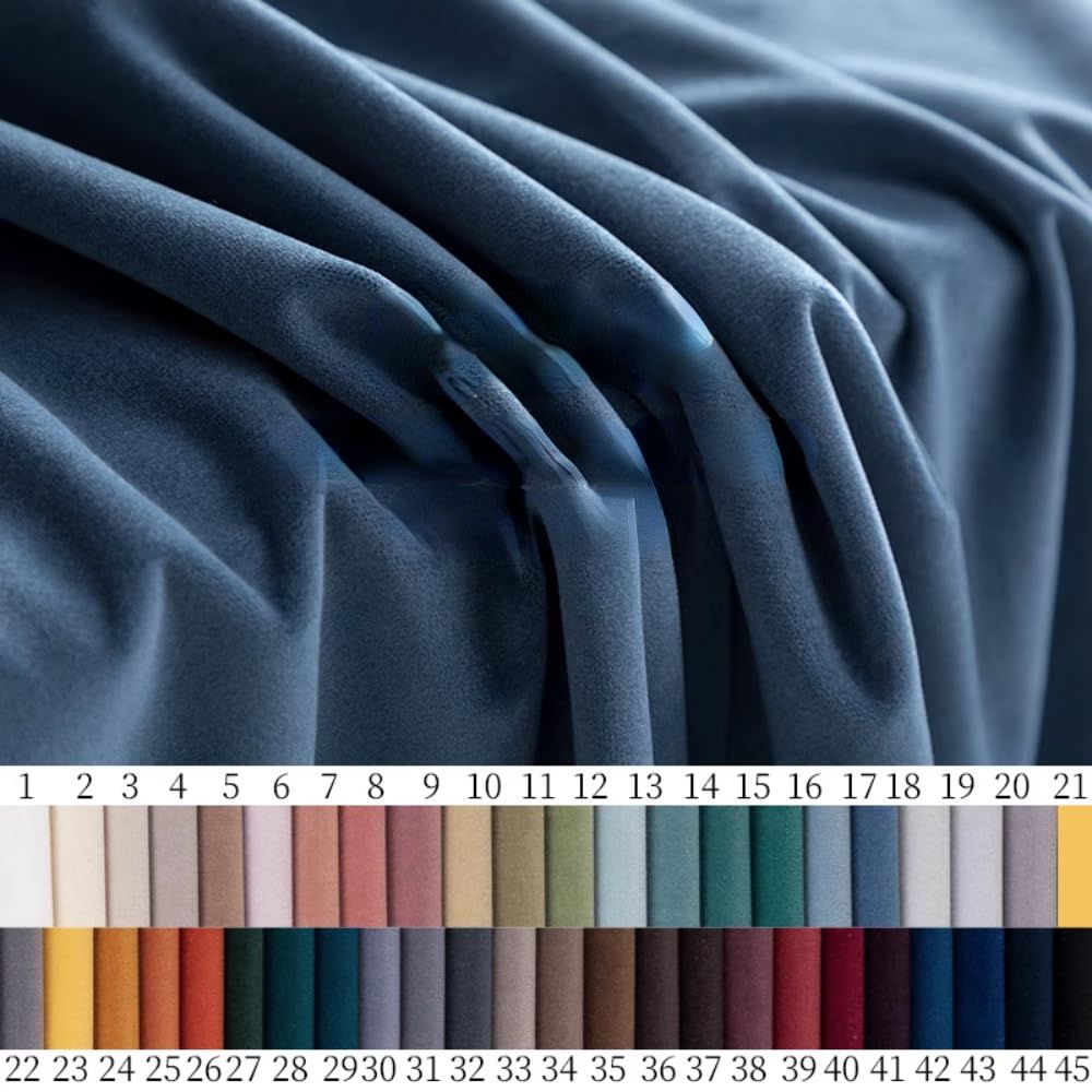 Tela de Terciopelo Mate de 1/2/5M x 150cm, Tela de Terciopelo Grueso, Cortina para mostrador de Boda, 450g, Telas de Terciopelo para sofá