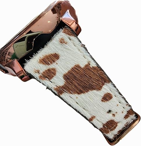 Miniatura 1 de DSAAplus Correa de cuero de vaca peluda para Samsung Galaxy Watch 6 5 1.575 in 1.732 inGalaxy Watch 5 Pro 1.772 in Band Galaxy Watch 4 1.575 in