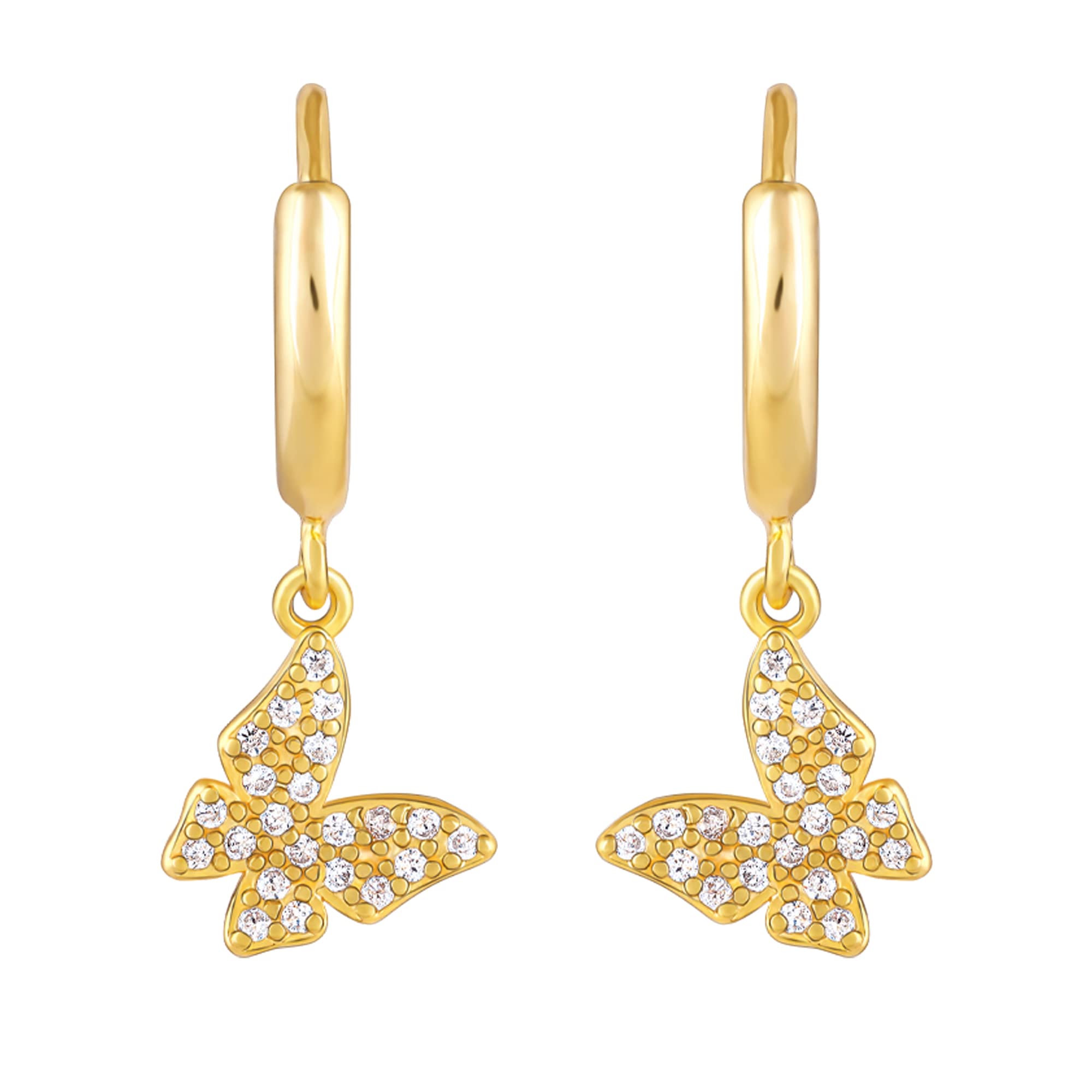 GIVA 925 Silver Golden Fluttering Butterfly Earrings | Drops to Gift Women & Girls | With Certificate of Authenticity and 925 Stamp | 6 Month Warranty* (B0BFWK4MQX) Amazon Price History, Amazon Price Tracker