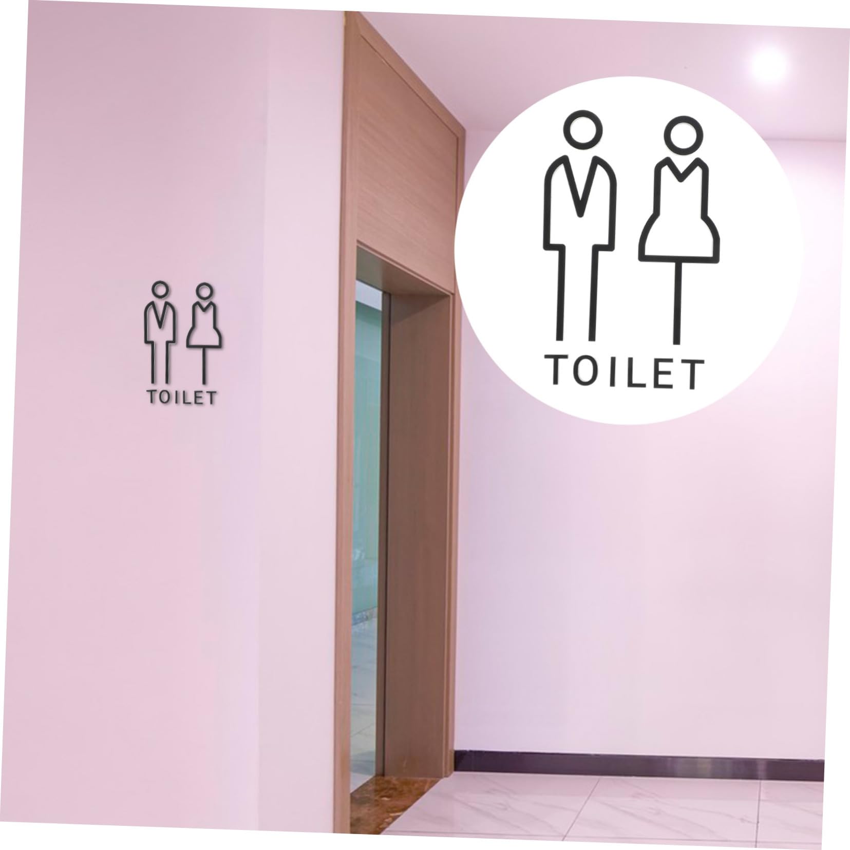 Gadpiparty 5pares Cartel De Identificación De Baño Para Hombres y Mujeres Placa De Señalización Elegante Para Aseos Para Hoteles y Restaurantes