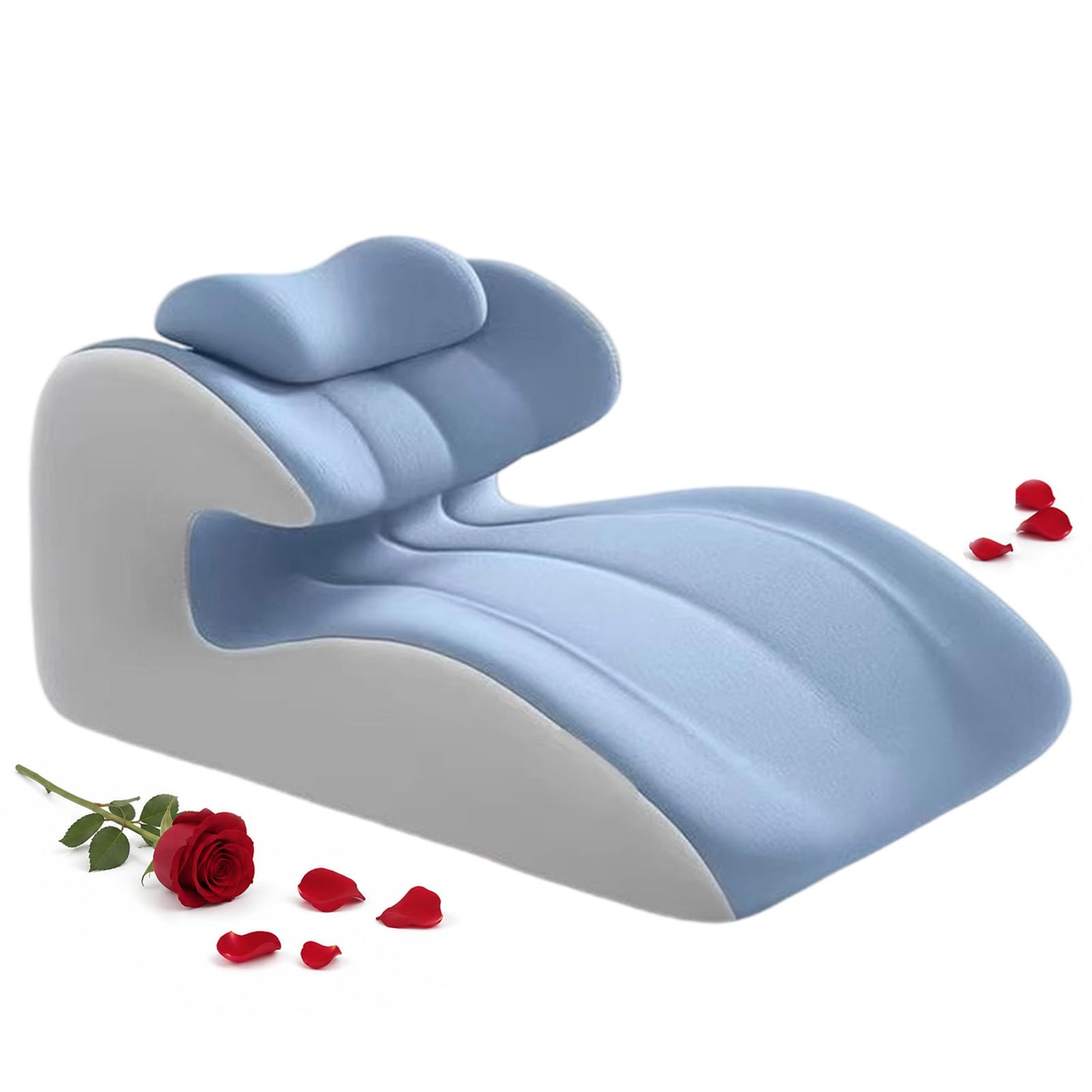 Memory Foam Support Pillow, Ergonomic Wedge for Back & Leg Comfort (#04)