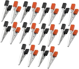 New Lon0167 20 Pcs Featured Insulated Alligator Clips reliable efficacy Test Clamp Crocodile Clamps Black Red 1.9