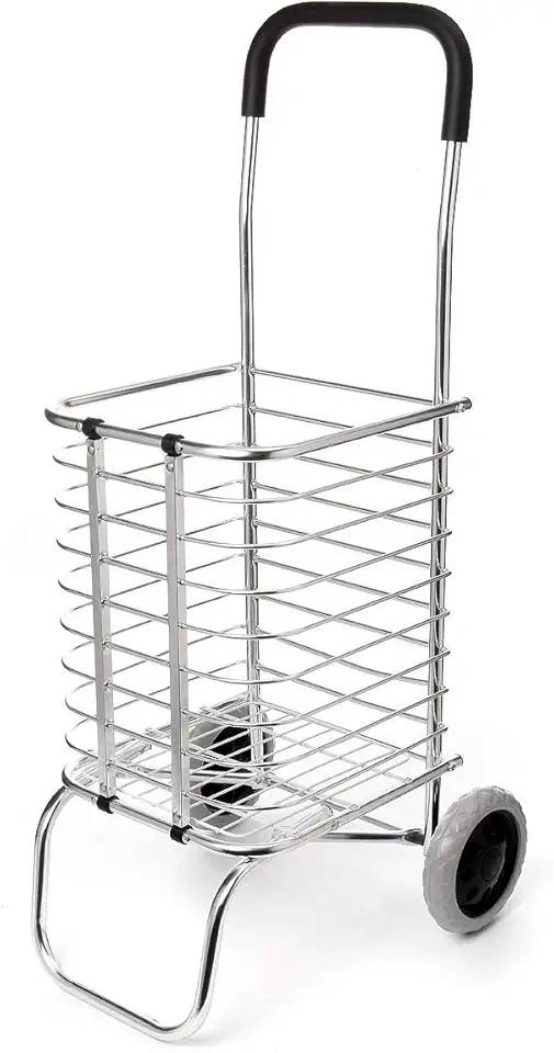 Carrinho Dobravel Aluminio Feira Compras Portatil Transporte