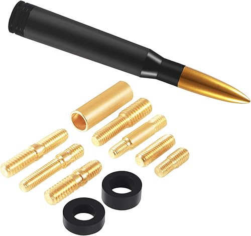 Vista 12 de 2 piezas de antena de vehículo mástil de repuesto para auto y camión, estilo bala rechoncha, para Ford Serie F, Super Duty Ranger Explorer, Dodge