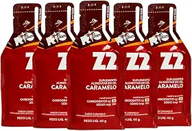 Energy Gel Z2 | Z2+ | Edição Especial | Suplemento Alimentar de Carboidratos em Gel Líquido para Atletas de Alto Rendimento - Linha Gameday/LOAD UP - Box 05 Sachês 40g Cada (Box - 05 Saches | 25 Carb, Caramelo MDR)