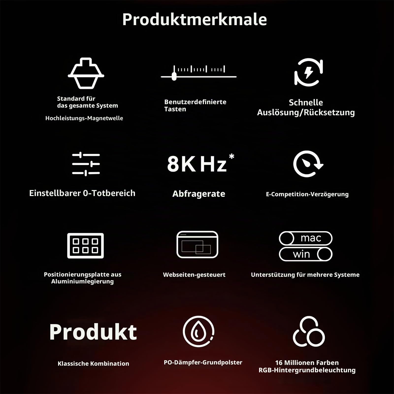Madlions MAD 60 HE Rapid Trigger RGB Gaming-Tastatur, 60 % Magnetschalter, Hall-Effekt, verstellbare Betätigung, hyperschnelle, USB-C-Kabelgebundene mechanische Tastatur für PC/Mac-Gamer (schwarz)