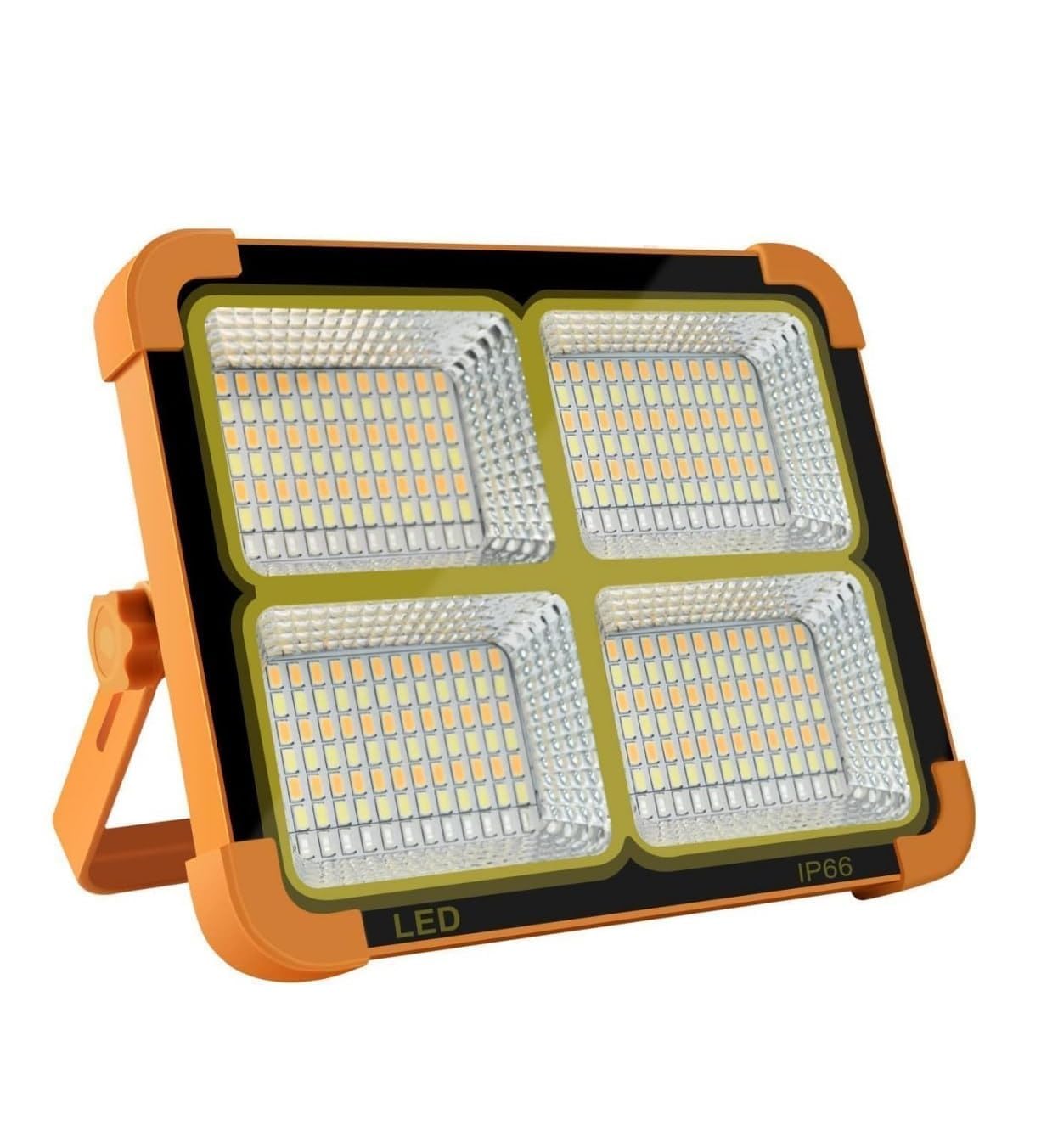 Portable Solar LED Work Light with Stand | Rechargeable Waterproof 4-Panel Work Lamp | Foldable LED Flashlight with Power Bank Function for Camping, Car Repair, Garage & Emergency Use-image-27
