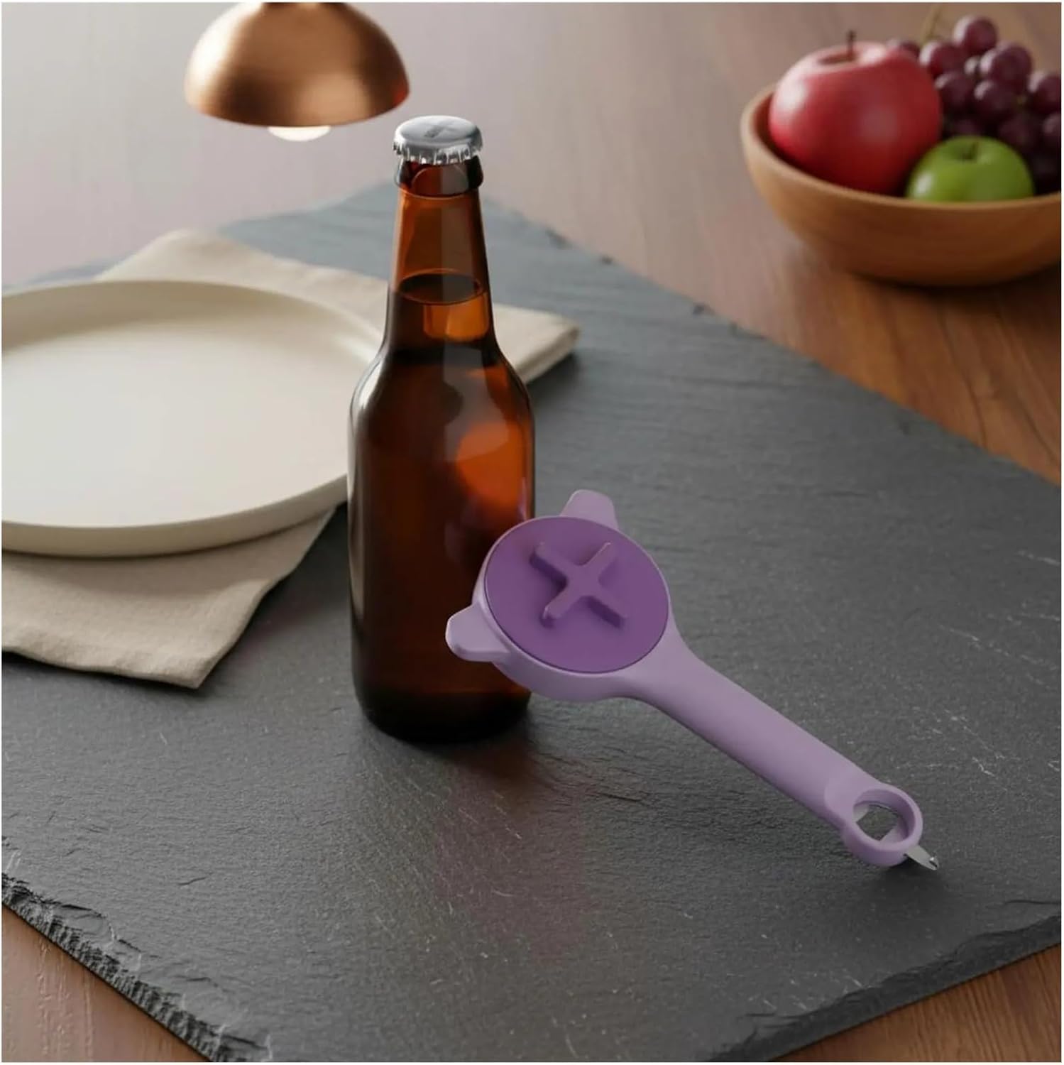 Multi-Function Opener Tool Effortless Use Multi-Function Opener Adjustable Lid Remover Ergonomic Design For Elderly(Green)