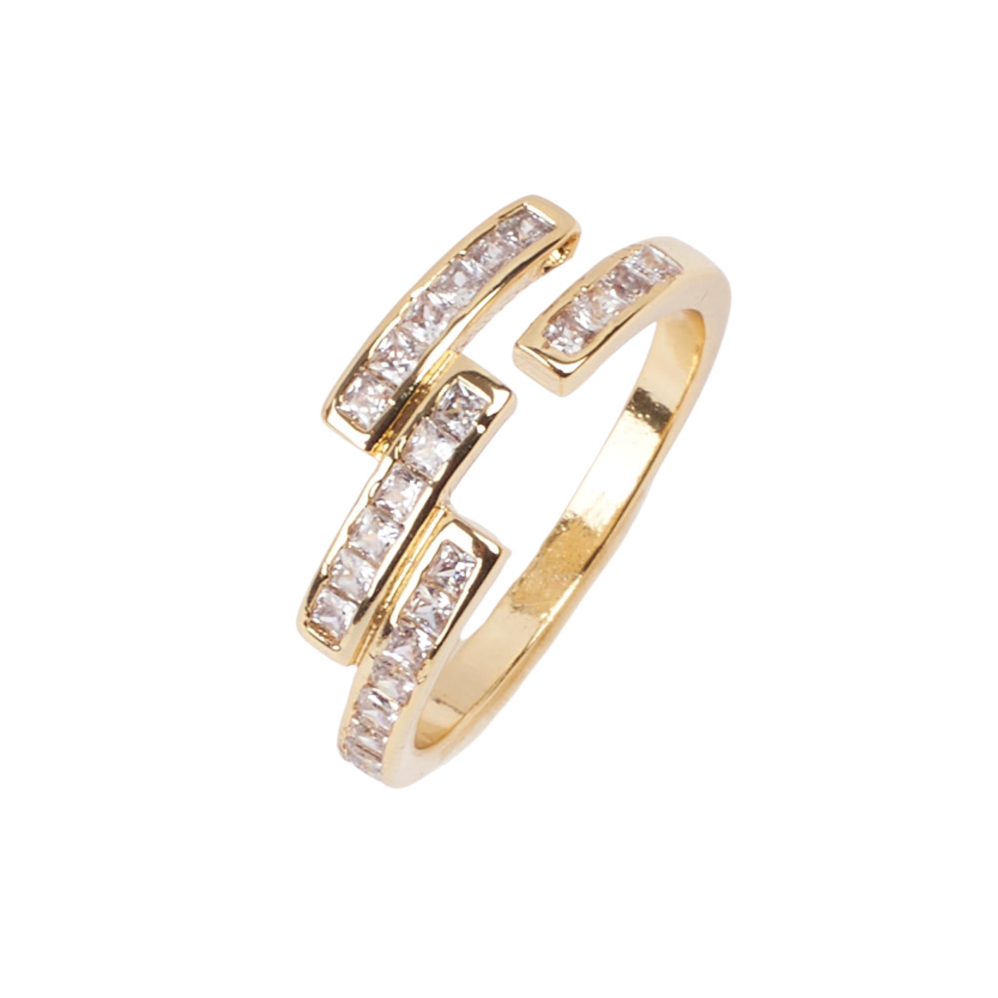 SALTY Ethereal Studded Gold Finger Ring for Women & Girls | 14K Gold Plating | Anti-Tarnish | Fancy | Stylish & Minimal | Birthday Gift | Aesthetic Jewellery | Accessories for Everyday Wear (B0DBZBVSP5) Amazon Price History, Amazon Price Tracker