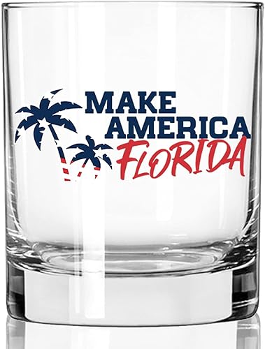 Patriot's Cave, Vaso de whisky Make America Florida de 11 onzas, fabricado en los Estados Unidos