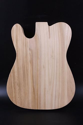 Miniatura 2 de Cuerpo de guitarra eléctrica estilo T en blanco, cuerpo de guitarra eléctrica de madera maciza, proyecto inacabado de reemplazo de cuerpo de