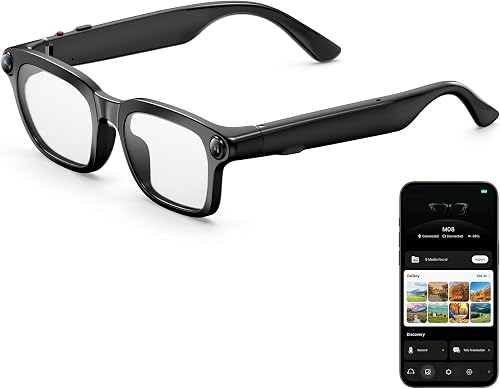 AI Smart Glasses with 8MP Camera, AI Assistant & Bluetooth Audio